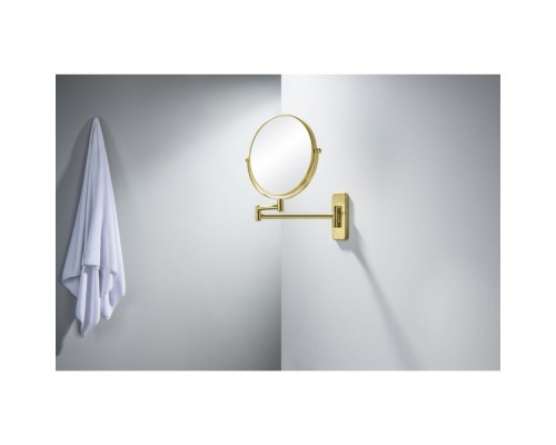 AQ4910BG зеркало косметическое настенное 3х, шлиф. золото AQ4910BG