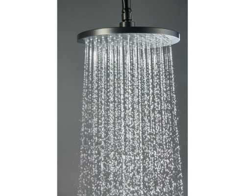 AQ2160BGM БЕТТА душевая система (смеситель для душа) 220мм, оружейная сталь (шлиф. черный хром) AQ2160BGM