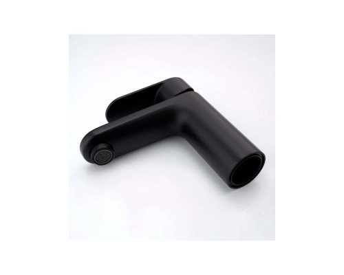 AQ1810MB НИКА смеситель для раковины 90 без донного клапана, матовый черный AQ1810MB