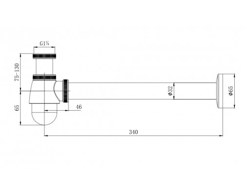 AQ6018CR сифон для биде AQ6018CR