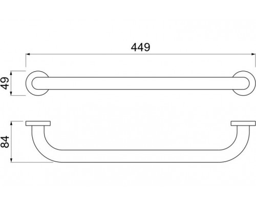 AQ4995CR поручень 450 мм AQ4995CR