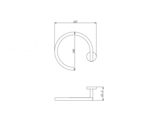 AQ4012CR ВЕГА полотенцедержатель кольцо AQ4012CR