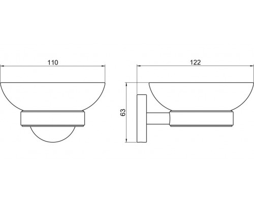 AQ4603MB БЕТТА мыльница, матовый черный AQ4603MB