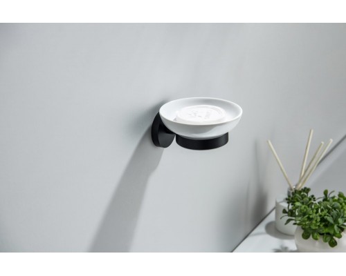 AQ4603MB БЕТТА мыльница, матовый черный AQ4603MB