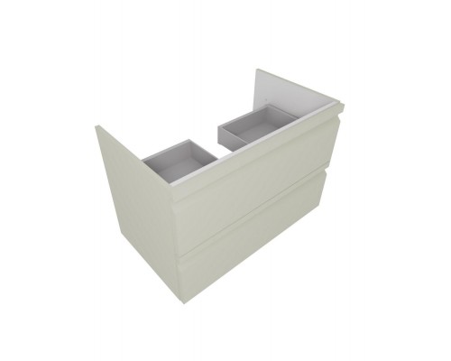 AQ77060-GS Комплект мебели: Тумба 60см ВЕГА с раковиной AQ0460-00, 2 ящика, цвет шалфей зеленый AQ77060-GS