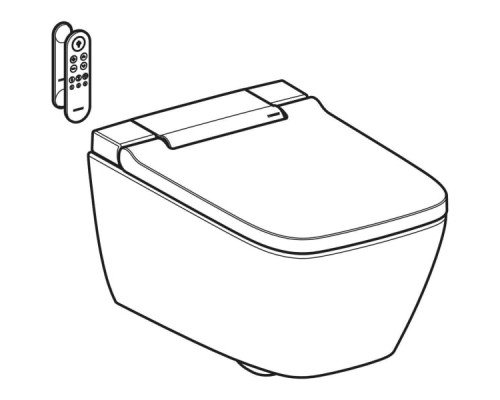 146.250.21.1 Подвесной унитаз-биде Geberit AquaClean Sela Square, хром 146.250.21.1