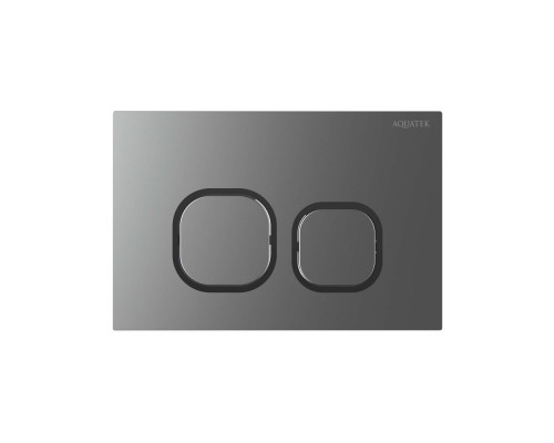 KDI-0000060(BC-1) Панель смыва Оружейная сталь матовая ободок хром (клавиши квадрат), 162244 мм KDI-0000060