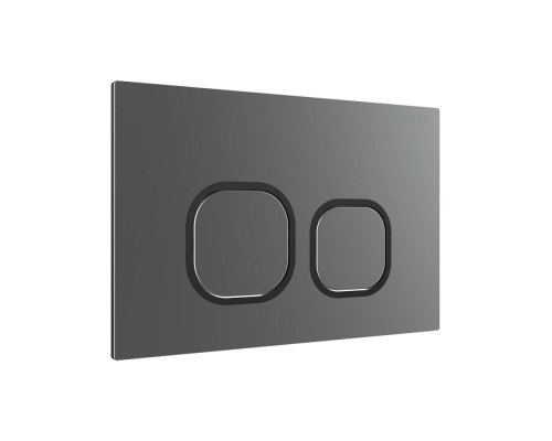 KDI-0000060(BC-1) Панель смыва Оружейная сталь матовая ободок хром (клавиши квадрат), 162244 мм KDI-0000060