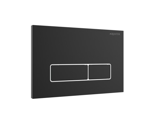 KDI-0000064(HD) Панель смыва Черный матовый ободок хром (клавиши прямоугольные), 162244 мм KDI-0000064