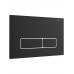 KDI-0000064(HD) Панель смыва Черный матовый ободок хром (клавиши прямоугольные), 162244 мм KDI-0000064