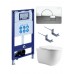 SET AQUATEK КЛАССИК cm-067 4в1 (рама AQUATEK INS-0000025 +крепление KKI-0000002 +кнопка KDI-0000067 +унитаз AQ1112-00 +тонкое сиденье с механиз) SET AQUATEK КЛАССИК cm-067 4в1