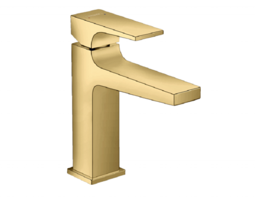 Смеситель для раковины, Hansgrohe, Metropol, цвет-полированное золото