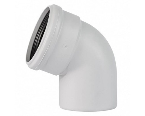 Отвод, Ostendorf, Skolan Safe, SKB, 67°, 50(58), PP-MD, цвет-RAL 7035 светло-серый