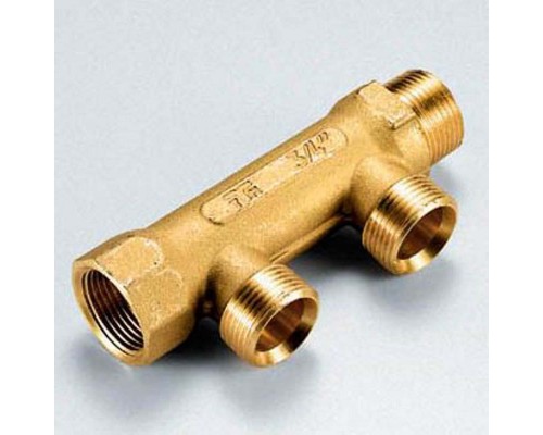Коллектор НВ 1" TIEMME 4 выхода 3/4"ЕК 50мм