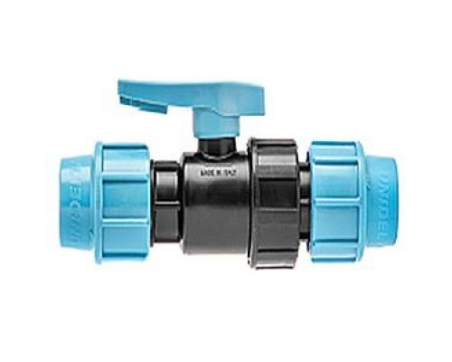 Кран шаровый компрессионный Unidelta 25x3/4" для труб ПНД полипропилен PP-B