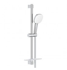27576003 Tempesta Cube 110 Душевой гарнитур 3 режима струи, душевая штанга 600 мм, шланг 1750 мм, 8,4 л/мин, полочка, хром (замена 27576002) 27576003