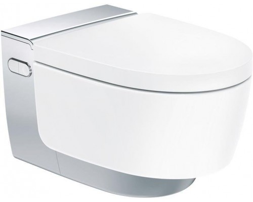 146.214.21.1 AquaClean Mera Comfort подвесной унитаз-биде, хромированная вставка 146.214.21.1