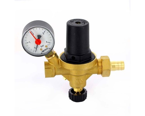 Клапан подпиточный WATTS Ind В со штуцером ALMD с манометром 1/2"