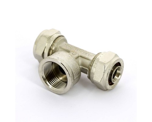 Тройник обжим-В никелированный TIEMME 20х3/4"х20