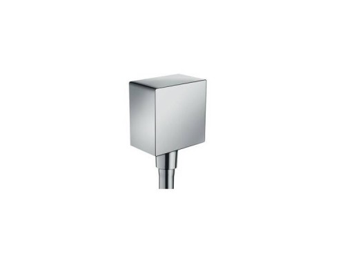 Шланговое подсоединение, Hansgrohe, FixFit Square, цвет-хром