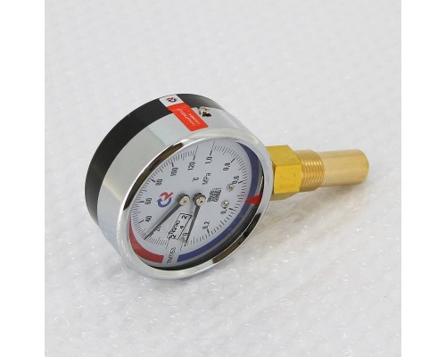 Термоманометр Росма ТМТБ- 31P.1 63/10 (1/2", 10 бар, 120'С, 2,5) радиальный