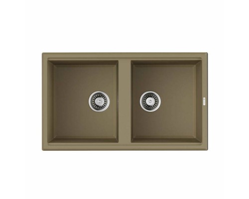 Мойка, OMOIKIRI, Tedori, шгв 860-510-200, отверстия для смесителя-2 промаркированных, цвет-шампань
