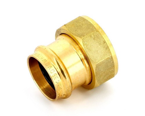 Муфта пресс IBP 35 х 1 1/2" с накидной гайкой бронза Муфта пресс IBP 35 х 1 1/2" с накидной гайкой бронза