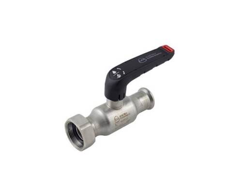 Кран шаровой пресс KAN -therm Inox 15 х 3/4" с накидной гайкой, нерж. сталь