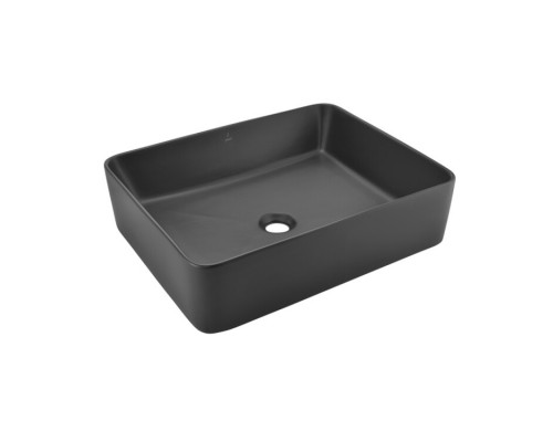 Раковина, Jaquar, JDS, шгв 530-420-140, отверстия для смесителя-отсутствуют, цвет-черный матовый