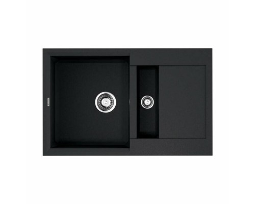 Мойка, OMOIKIRI, Sakaime, шгв 780-500-240, отверстия для смесителя-отсутствуют, чаши-2, цвет-чёрный
