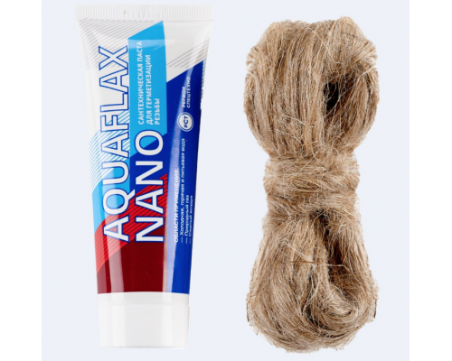 Паста уплотнительная, Aquaflax nano, 30 г тюбик   15 г лён, набор в пакете