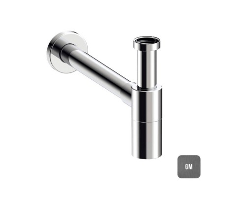 Сифон, Almar, бутылочный, цвет-Gun Metal Brushed PVD