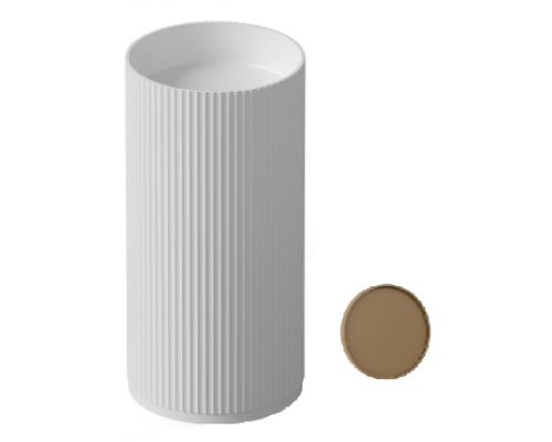 Раковина, DEA Design, Pedestal Basin, шгв 450-450-900, отверстия для смесителя-отсутствуют, цвет-Dark Camel matt Раковина, DEA Design, Pedestal Basin, шгв 450-450-900, отверстия для смесителя-отсутствуют, цвет-Dark Camel matt