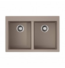 Мойка, OMOIKIRI, Bosen, шгв 800-530-200, отверстия для смесителя-5 промаркированных, чаши-2, цвет-бежевый