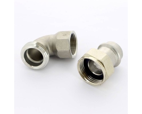 Угол разъемный пресс-B с плоской прокладкой нержавеющая сталь Sanpress InoxVIEGA 22х3/4"