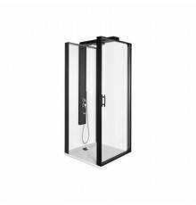 Душевая кабина, Vitra, Zest, шгв 900-900-2200, петли-справа, ручка-слева, черный матовый, цвет стекла-прозрачный