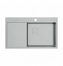 Мойка, OMOIKIRI, Akisame, шгв 860-510-200, отверстия для смесителя-1, чаша справа, цвет-нержавеющая сталь