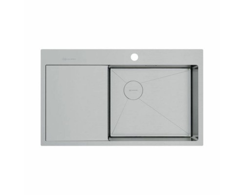 Мойка, OMOIKIRI, Akisame, шгв 860-510-200, отверстия для смесителя-1, чаша справа, цвет-нержавеющая сталь