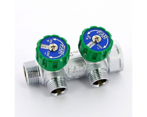 Коллектор НВ 3/4" FAR 2 выхода 1/2" Н 45 мм ЕК