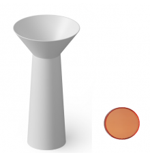 Раковина, DEA Design, Pedestal Basin, шгв 480-480-900, отверстия для смесителя-отсутствуют, цвет-Sunset