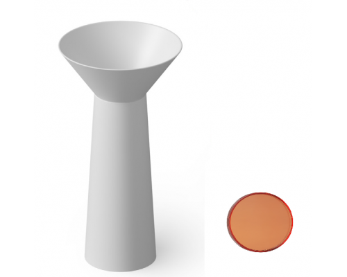 Раковина, DEA Design, Pedestal Basin, шгв 480-480-900, отверстия для смесителя-отсутствуют, цвет-Sunset