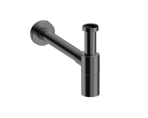 Сифон, Almar, бутылочный, цвет-Absolute Black Brushed PVD