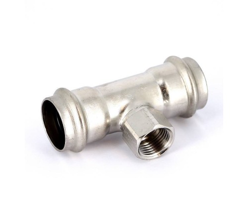 Тройник пресс-В нержавеющая сталь Sanpress Inox VIEGA 28х1/2"х28