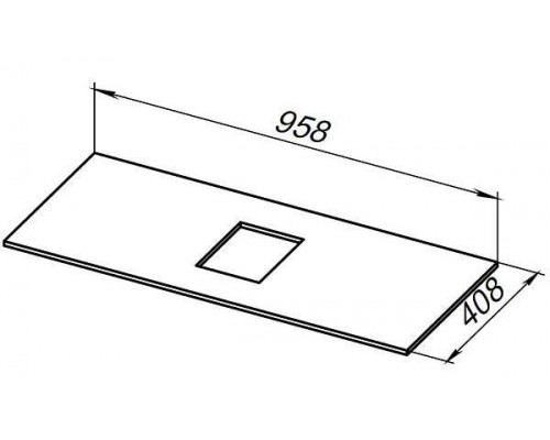 Allen Brau Priority Столешница 100 см, цвет: бежевый 1.31011.B-S