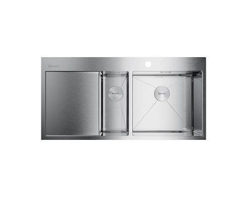 Omoikiri Akisame 100-2-R-IN Кухонная мойка нерж. сталь 100x51 см, цвет: нержавеющая сталь 4973547