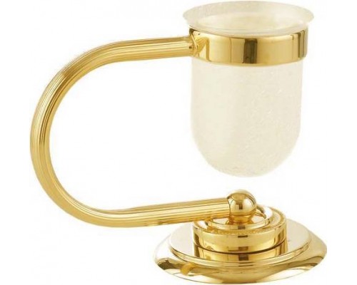 Boheme Murano Стакан настольный, 13х9хh17 см, цвет: gold 10911-G Boheme Murano Стакан настольный, 13х9хh17 см, цвет: gold 10911-G