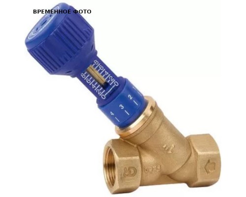 Клапан балансировочный ручной 727ОТ 1.1/4"  обычн. латунь Kvs=21,6 PN20 BB без изм. ниппелей