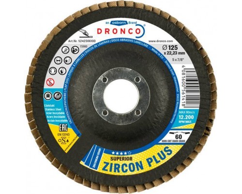 Лепестковый шлифовальный диск Superior Zircon Plus 80 Bomb 180x22,23mm (5238387)