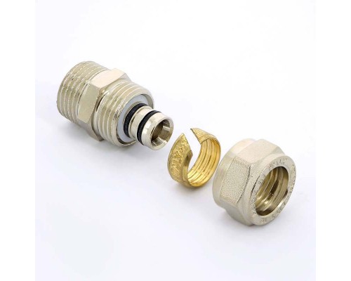 Муфта обжим-Н никелированная UNI-FITT 16х1/2" Муфта обжим-Н никелированная UNI-FITT 16х1/2"
