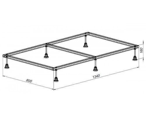 Allen Brau Каркас для поддона 134x80x16h см 8.00006 Allen Brau Каркас для поддона 134x80x16h см 8.00006